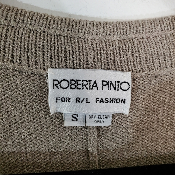 ROBERTA PINTO Cardigan Tan Designer Size Small Oversized - Picture 3 of 4
